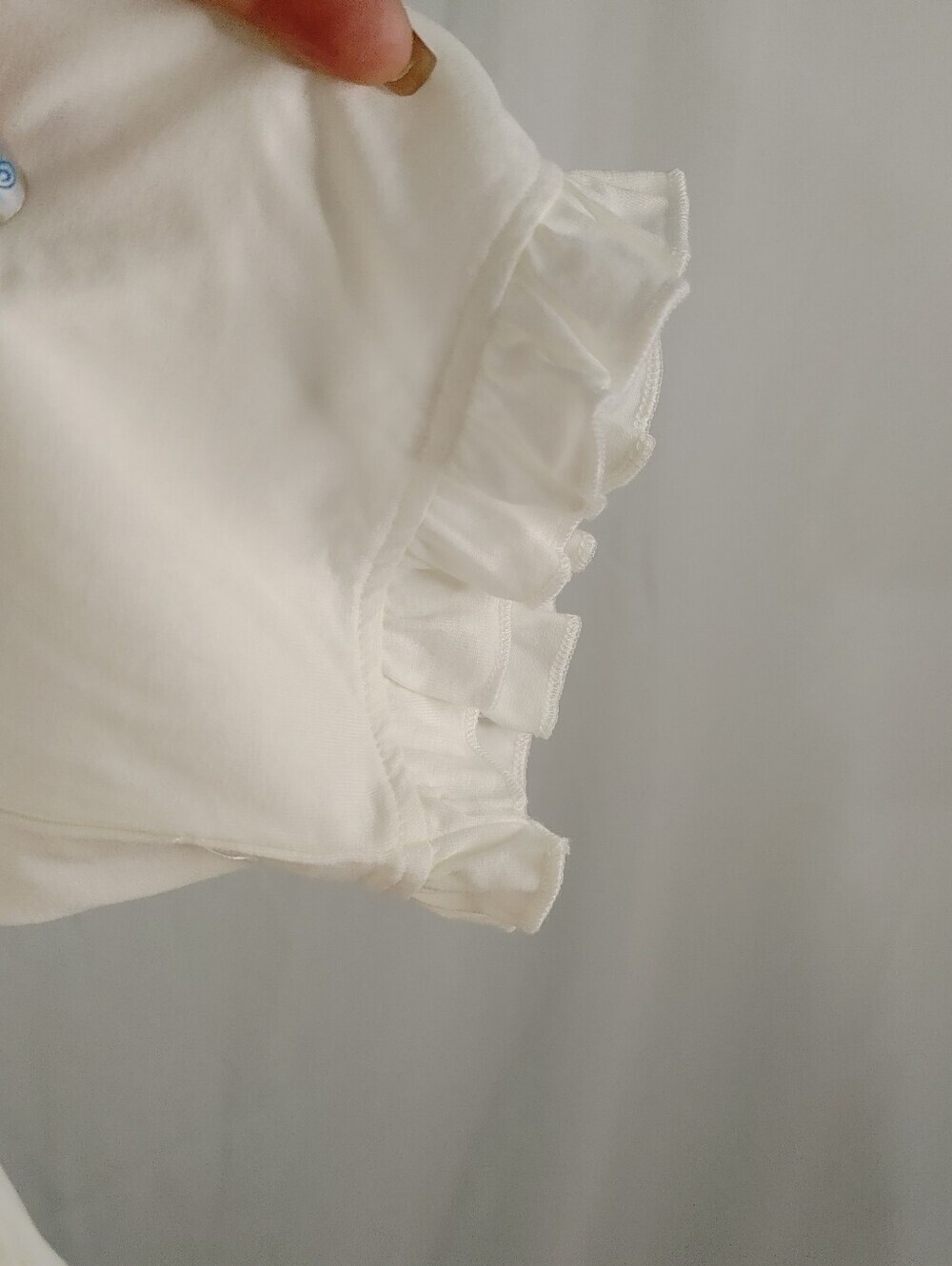 Evans Womens Size 18 NWT Ivory Tunic Top Pintuck Ruffle 3/4 Sleeve Plus - Picture 5 of 10